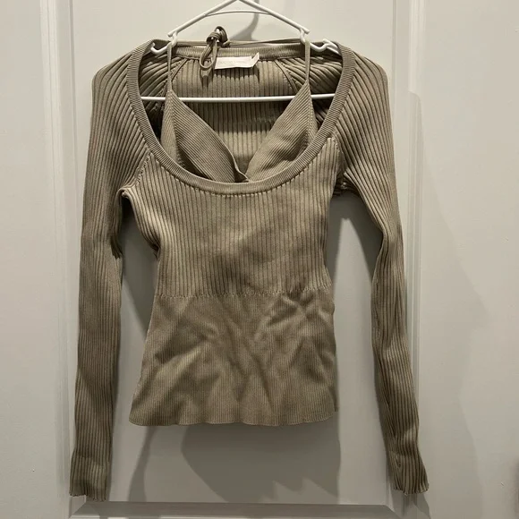 Jonathan Simkhai Jayline Bralette Pullover Sweater - Picture 4 of 14